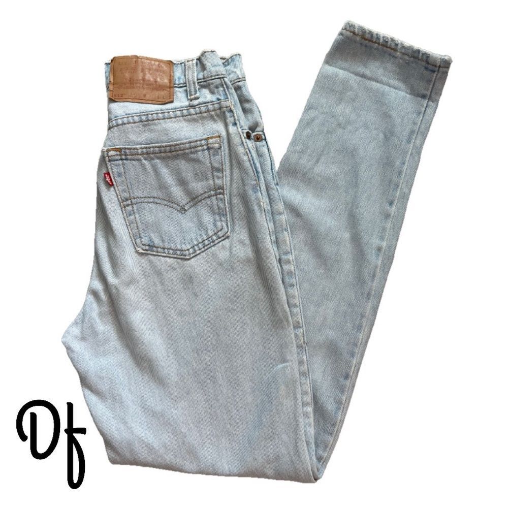 Vintage 512 Levi’s White Wash Blue Jeans Tapered Leg Size 26 Waist